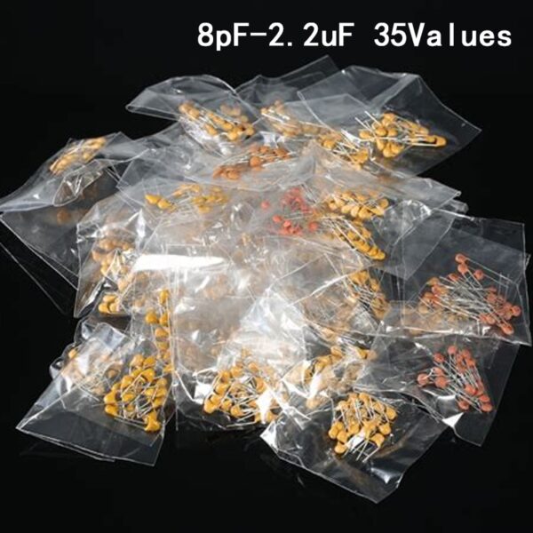 700Pcs Lot 8pF 2 2uF DIP Multilayer Ceramic Capacitors Assortment Kit