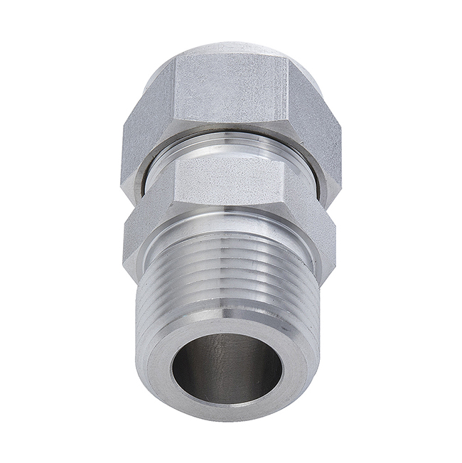 Double Ferrule Compression Fittings Tube Connector Adapter Joint