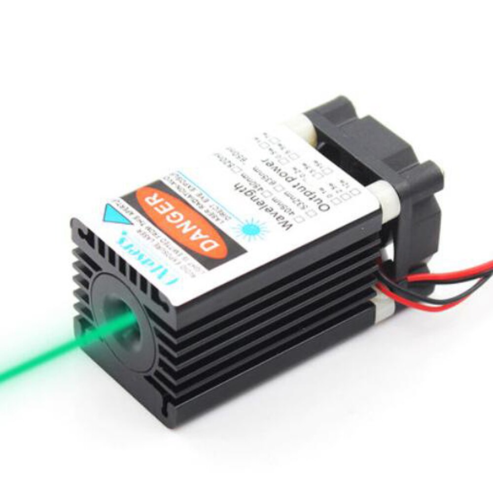 12V 505nm 80mW Green Laser Diode Module DIY Laser Head Fixed Focus TTL Modulation Support PWM Power