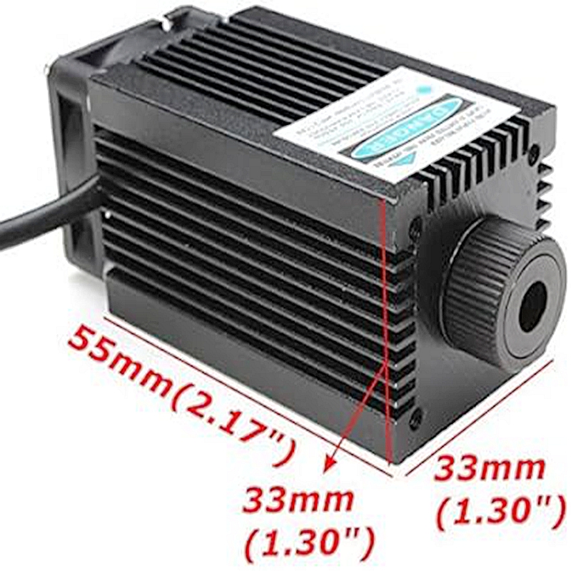 FA02 1000mw 405nm 1000mw Blue Laser Module DC 12v Heat Sink Cooling Fan DIY Laser Engraver For Eleksmaker - Image 2