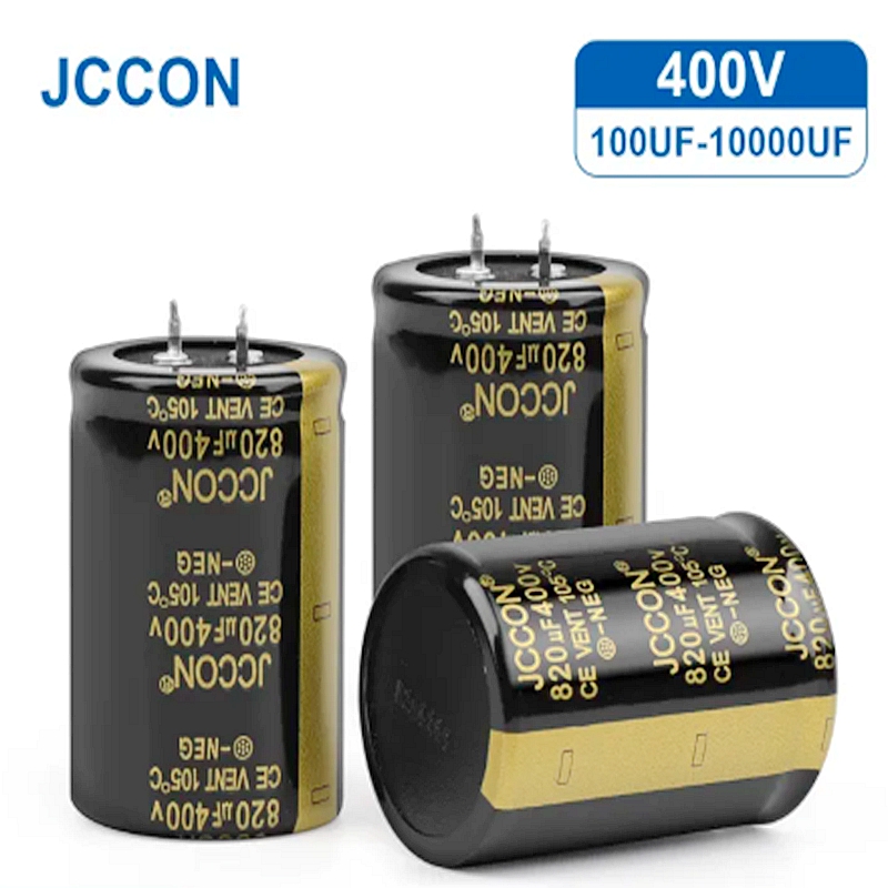 2Pcs JCCON Audio Electrolytic Capacitor 400V 100UF 150UF 220UF 330UF 470UF 560UF 680UF 820UF 1000UF for HIFI Amplifier Low ESR
