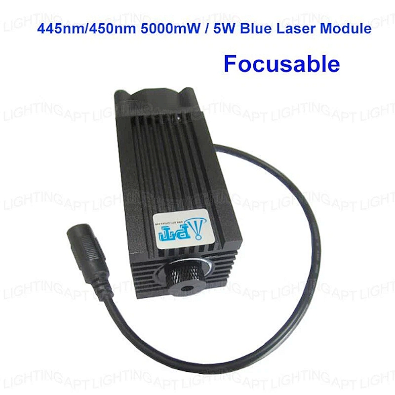 445nm 5w Blue Laser Module 450nm 5000mw Laser Head Heatsink Cooling Fan DIY Focusing Laser Cutter CNC