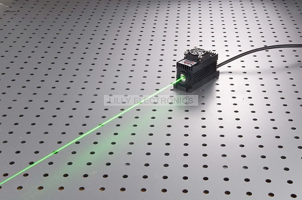 100mw 532nm Green Laser Dot Module TTL Analog 0-30KHZ TEC Cooling 85 265V