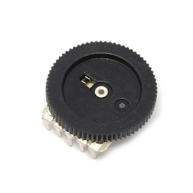 5pcs Lot Volume Wheel Gear Potentiometer B103 10k OHM 3 Pin Single Linear Dial Wheel Potentiometer Stereo Volume Level Control - Image 2