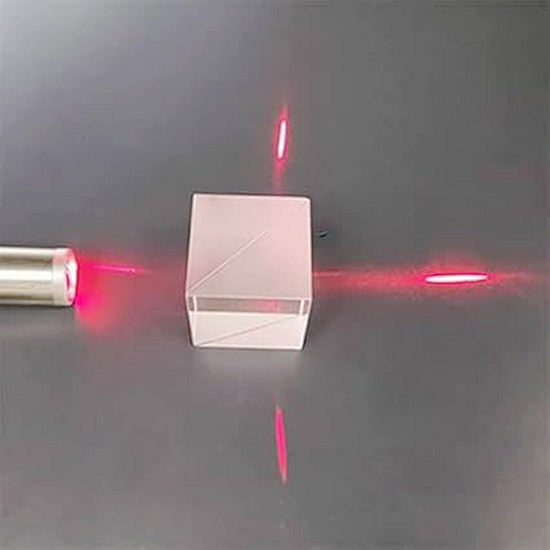 Splitting Prism Semi-Reflective Semi-Transparent 50 to 50 Cube Spectroscope Optical Glass Triangular Prism Splitting Prism 2