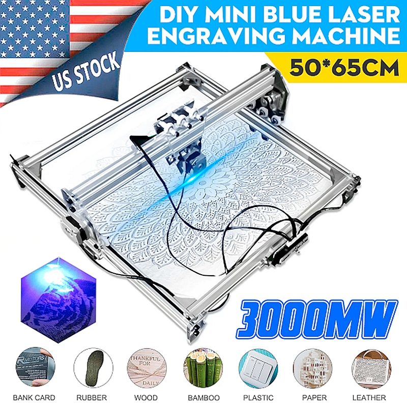 5065cm 60x50cm DIY Mini CNC Laser Engraving Machine 1000mw 2500mw 3000mw 5500mw 15w Laser Engraver Cutter