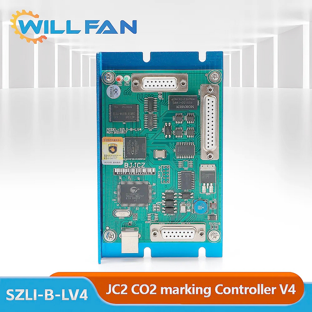 Free Shipping BJJCZ Laser Marking Controller Board LMCV4 Digital CO2 YAG UV Ezcad2 Laser Marking Card