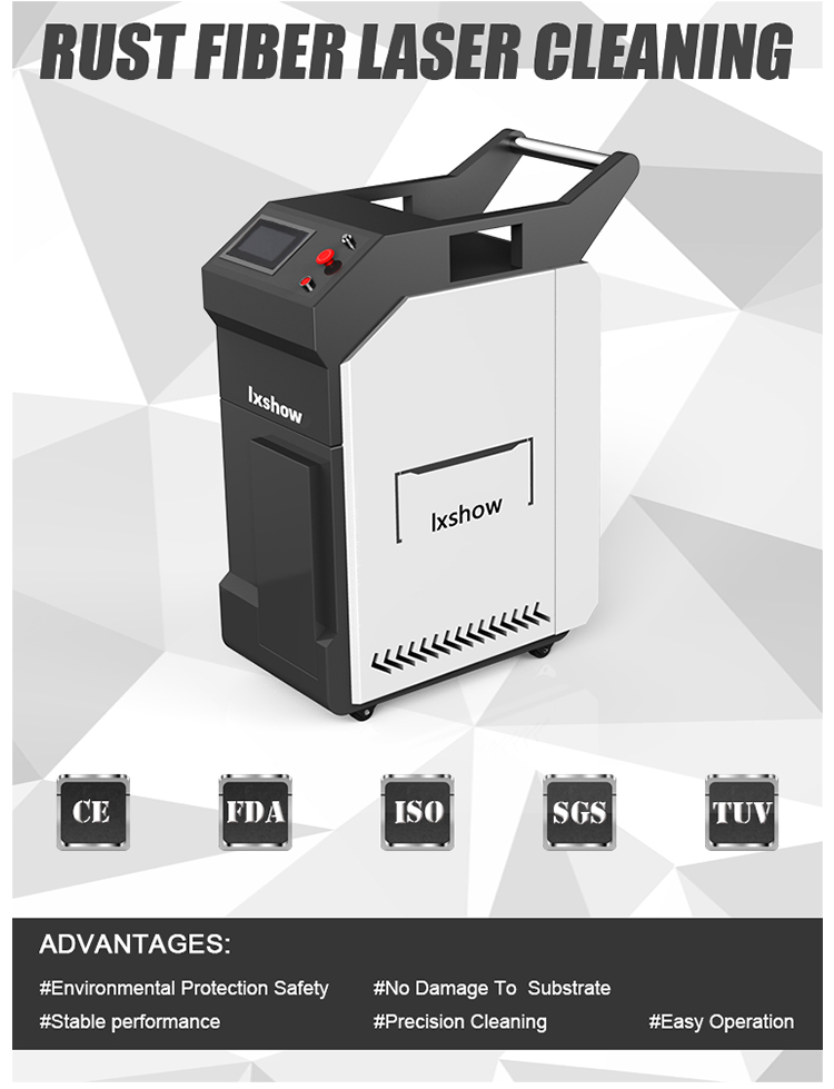 Metal Rust removal mini portable fiber laser cleaning machine 1000w 500w 300w 200w 100w 50w for sale