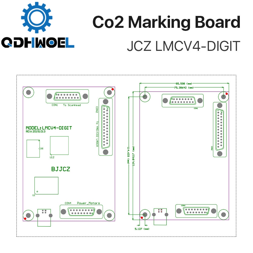 Co Laser Marking Controller Jcz Lmcv Digit Marking Board Bjjcz Ezcad For Um Co Marking