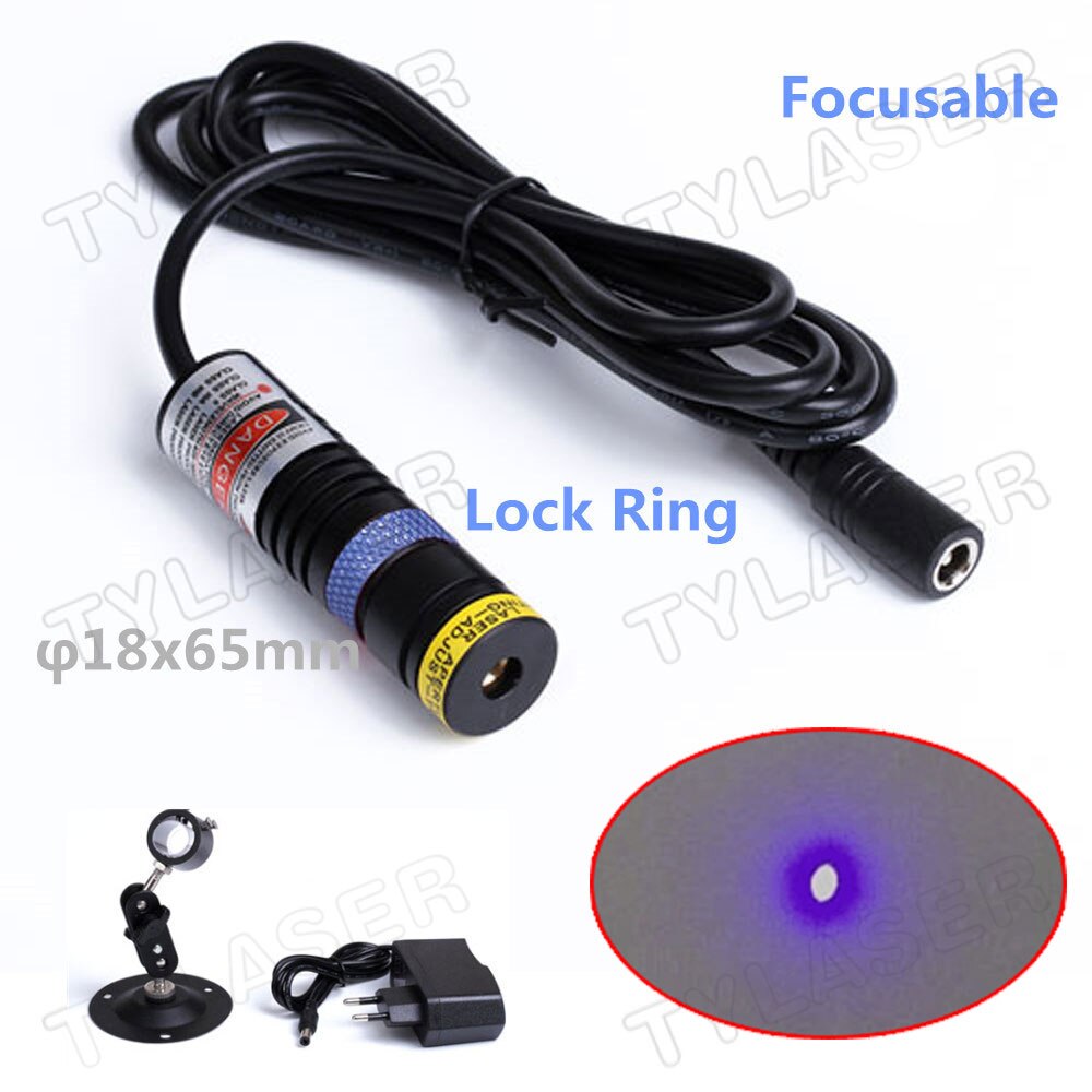 Focusable D18X65 450nm Direct Blue Dot Laser 10mw 30mW 50mW 80mW Laser Module