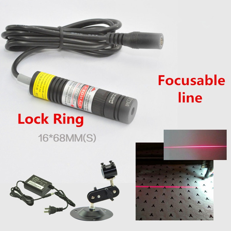 Focusable with Lock Ring 650nm 10mw 50mw 100mw 150mw 200mw Laser Line Module for Clothes Cutting / Wood Cutting Mechanical