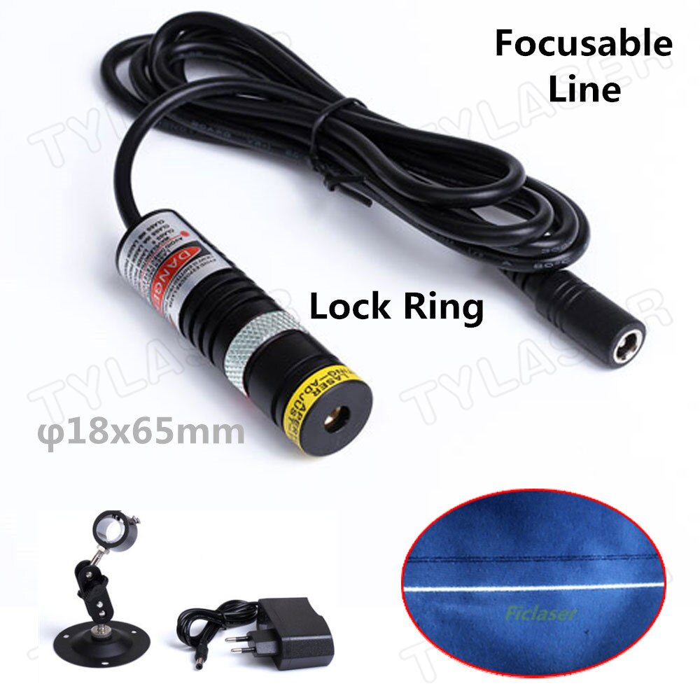 Glass Line D18X65 Focusable 808nm Direct IR Laser 30mW 50mW 100mW 200mW 300mW Laser Module for Cutting Positioning