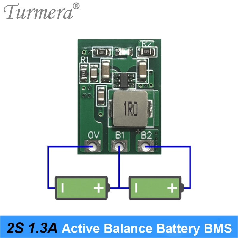 Turmera 1.3A Active Equalizer Balancer 2S 3S 4S 8.4V 12.6V 18650 Lithium 32700 Lifepo4 Battery Transfer Active Balance Board BMS 07
