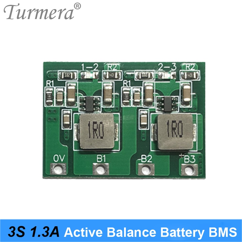 Turmera 1.3A Active Equalizer Balancer 2S 3S 4S 8.4V 12.6V 18650 Lithium 32700 Lifepo4 Battery Transfer Active Balance Board BMS 03