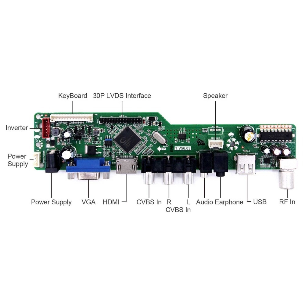 Latumab Driver Board for LTD121KM2M LVDS 12.1 Screen Display Matrix TV+HDMI+VGA+USB 1400×1050 Controller Board (7)