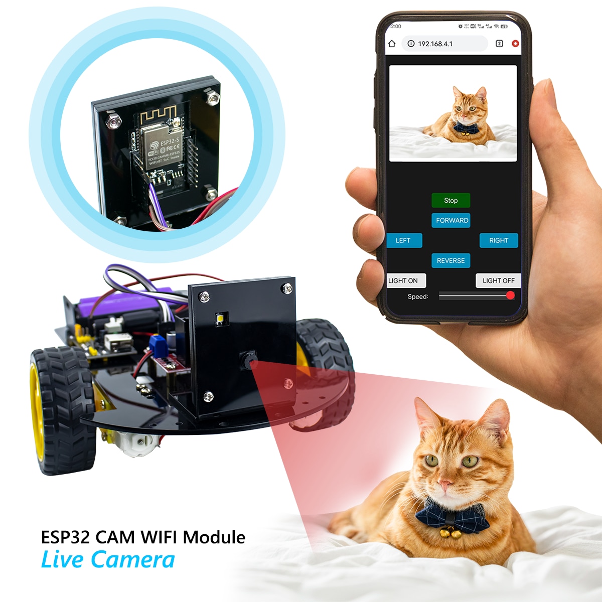 Smart Robot Kit With Esp32 Camera For Arduino Programming Great Fun Stem Education Full Version 0190