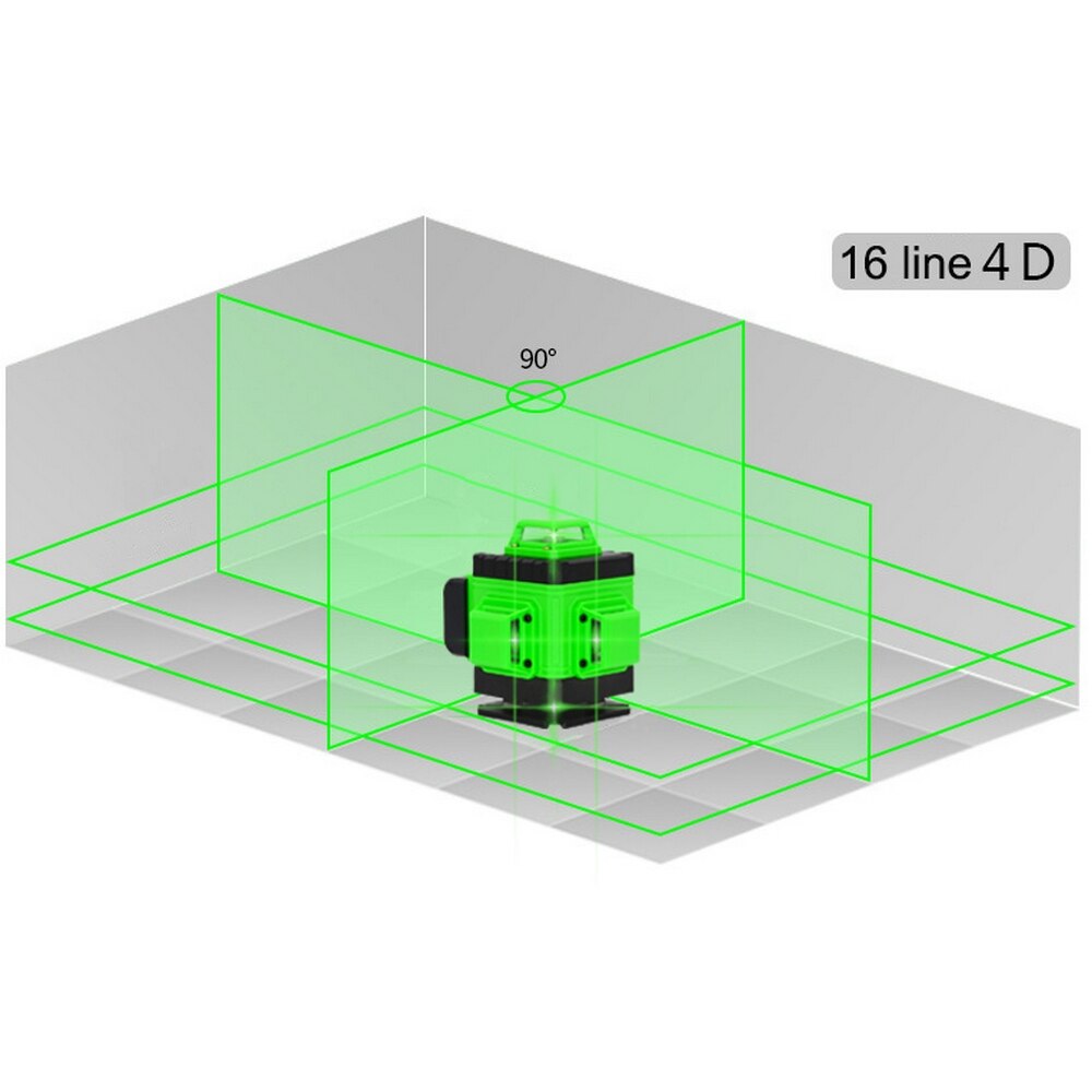 Купить Лазерный Уровень 4д 16 Линий Зеленый